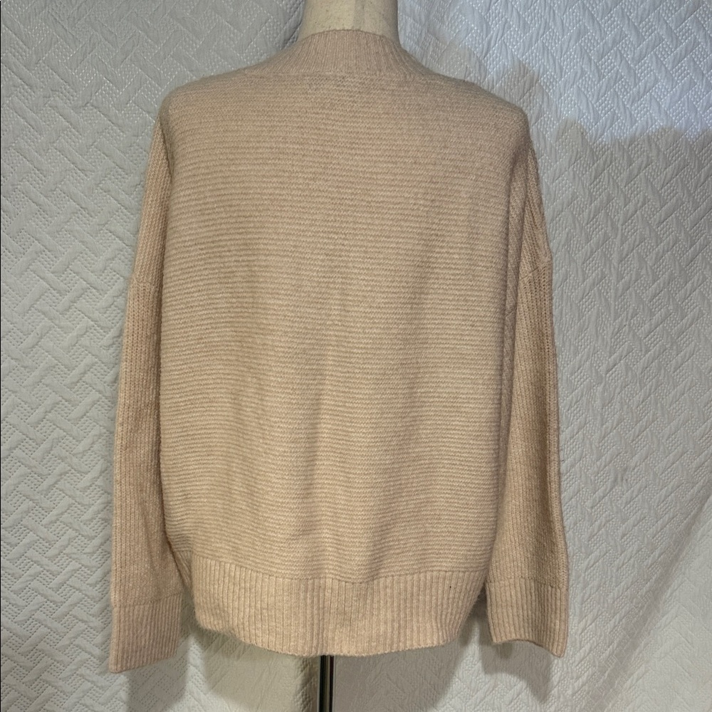 Topshop V-Neck Sweater in Soft Beige - Picture 2 of 3
